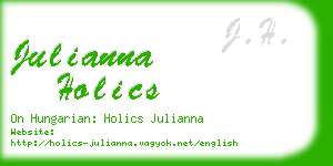 julianna holics business card
